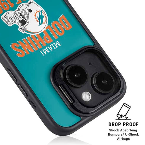 NFL Miami Dolphins Helmet iPhone 15 Plus Kickstand Case