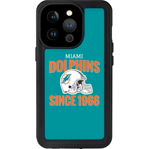 NFL Miami Dolphins Helmet iPhone 15 Pro Waterproof Case