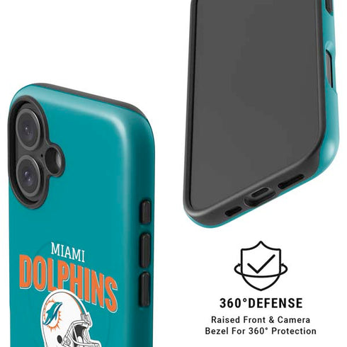 NFL Miami Dolphins Helmet iPhone 16 Plus Magsafe Impact Case
