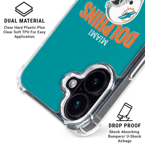 NFL Miami Dolphins Helmet iPhone 17 Clear Case