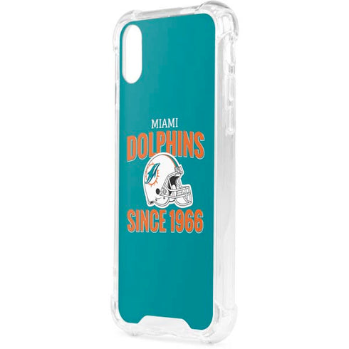 NFL Miami Dolphins Helmet iPhone XS Clear Case