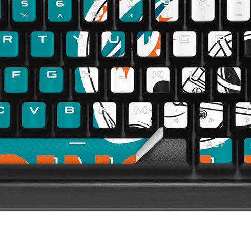 NFL Miami Dolphins Helmet K95 RGB PLATINUM Mechanical Gaming Keyboard Skin