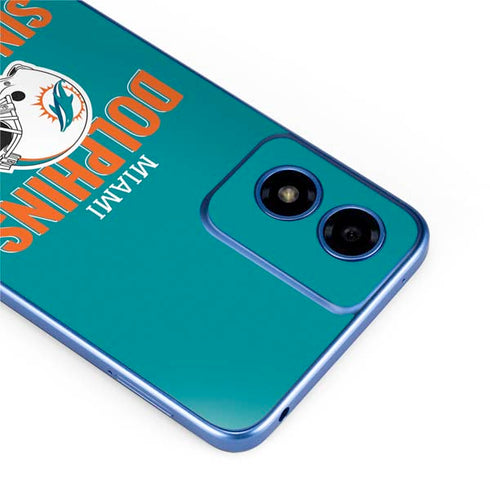 NFL Miami Dolphins Helmet Moto G Play 4G (2024) Skin