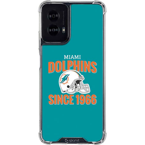 NFL Miami Dolphins Helmet Moto G Power 5G (2024) Clear Case
