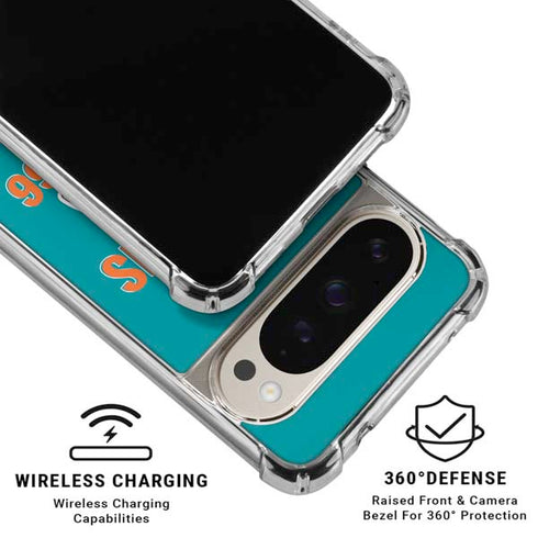 NFL Miami Dolphins Helmet Pixel 9/9 Pro Clear Case