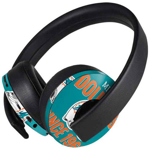 NFL Miami Dolphins Helmet PlayStation 4 Gold Wireless Headset Skin