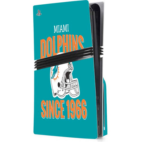 NFL Miami Dolphins Helmet PS5 Pro Disk Console Skin