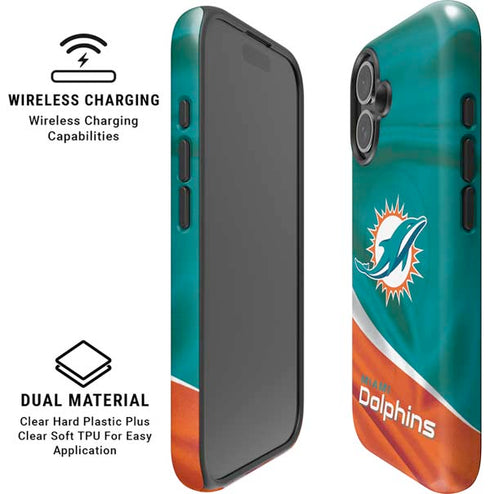 NFL Miami Dolphins iPhone 16 Magsafe Impact Case