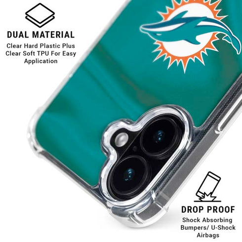 NFL Miami Dolphins iPhone 17 Clear Case