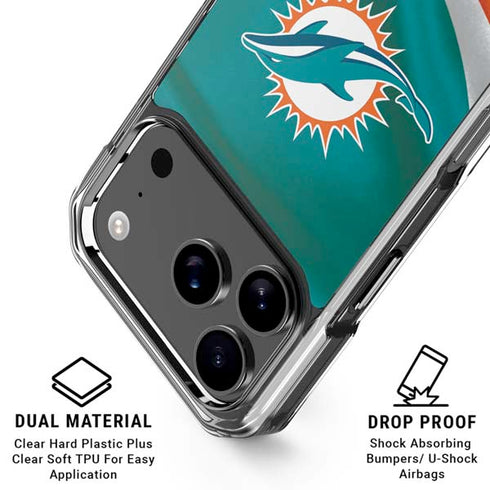 NFL Miami Dolphins iPhone 18 Pro Clear Case