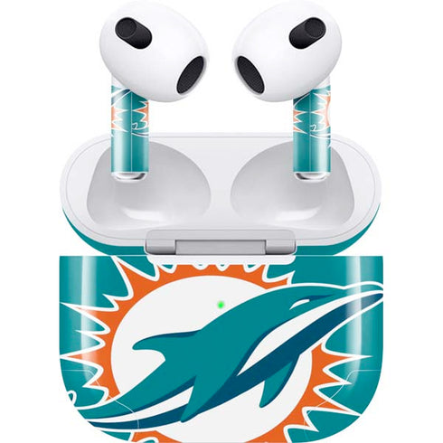NFL Miami Dolphins Large Logo Apple AirPods (3rd Gen 2021) Skin