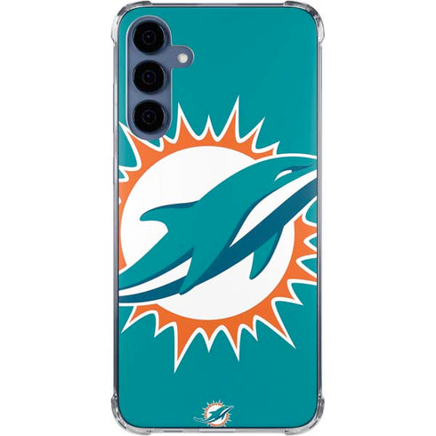 NFL Miami Dolphins Large Logo Galaxy A35 5G Clear Case