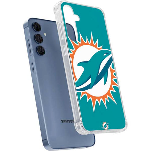 NFL Miami Dolphins Large Logo Galaxy A55 5G Clear Case