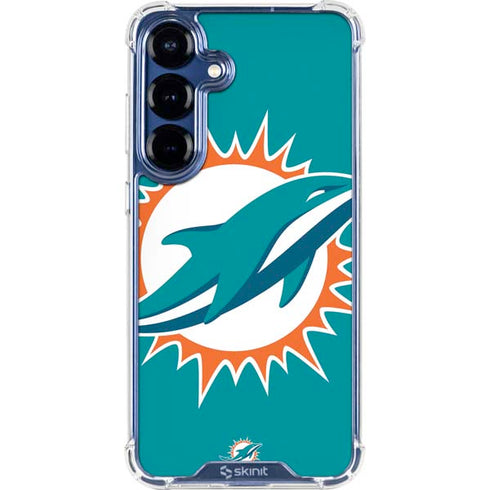 NFL Miami Dolphins Large Logo Galaxy S25 FE Clear Case