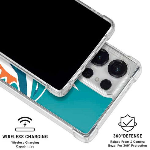 NFL Miami Dolphins Large Logo Galaxy S25 Ultra Clear Case