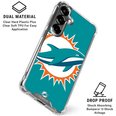 NFL Miami Dolphins Large Logo Galaxy S26 Plus Clear Case