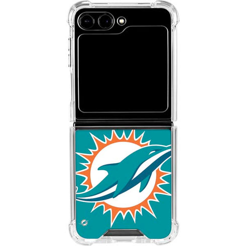 NFL Miami Dolphins Large Logo Galaxy Z Flip6 Clear Case