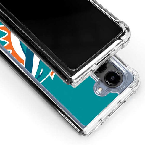 NFL Miami Dolphins Large Logo Galaxy Z Fold5 5G Clear Case