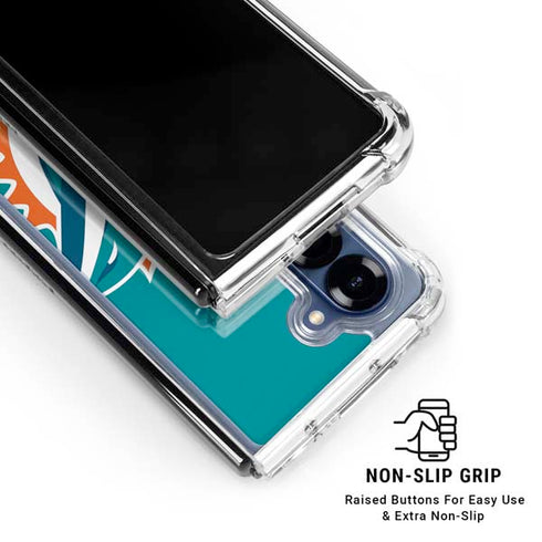 NFL Miami Dolphins Large Logo Galaxy Z Fold6 Clear Case