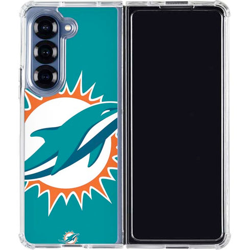 NFL Miami Dolphins Large Logo Galaxy Z Fold7 Clear Case