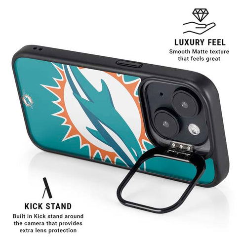 NFL Miami Dolphins Large Logo iPhone 14 Kickstand Case