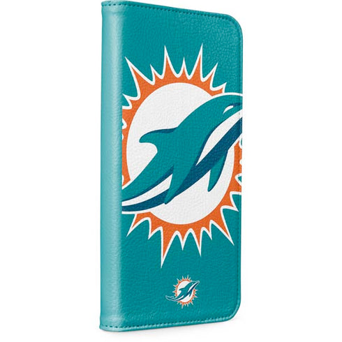 NFL Miami Dolphins Large Logo iPhone 15 Plus Folio Case