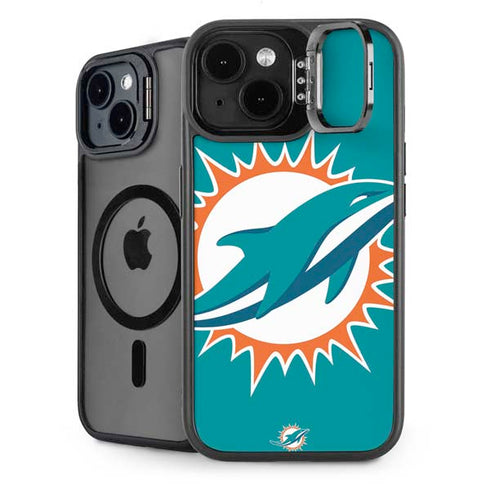 NFL Miami Dolphins Large Logo iPhone 15 Plus Kickstand Case