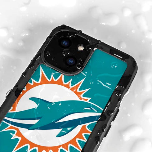 NFL Miami Dolphins Large Logo iPhone 15 Plus Waterproof Case
