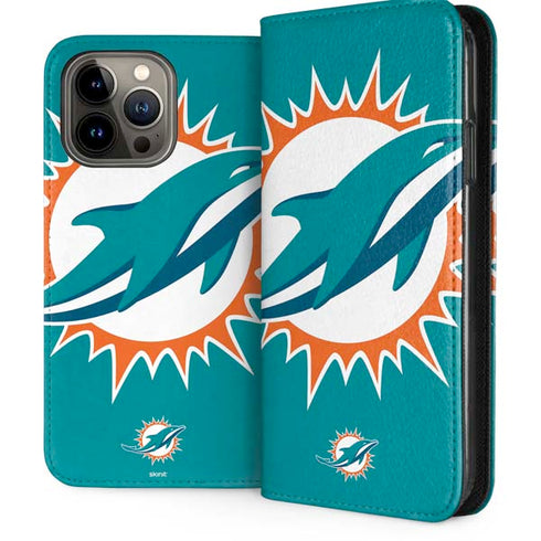 NFL Miami Dolphins Large Logo iPhone 15 Pro Max Folio Case