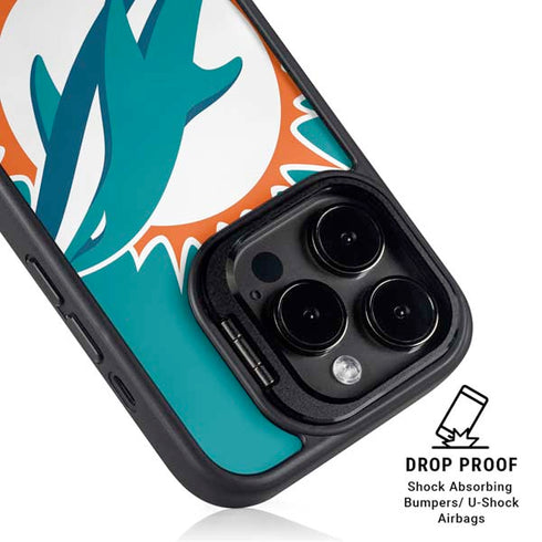 NFL Miami Dolphins Large Logo iPhone 15 Pro Max Kickstand Case