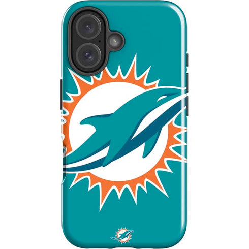 NFL Miami Dolphins Large Logo iPhone 16 Impact Case