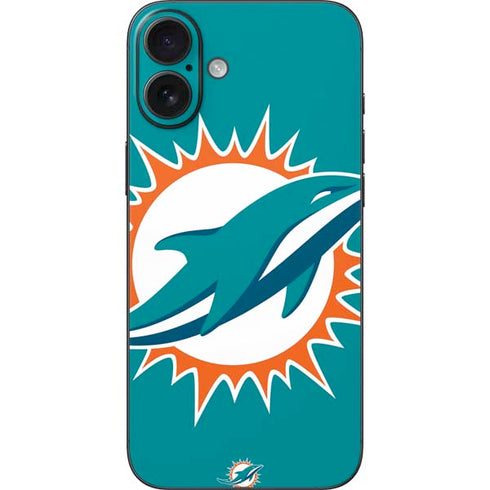 NFL Miami Dolphins Large Logo iPhone 16 Plus Skin