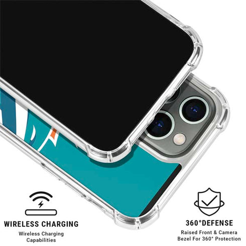 NFL Miami Dolphins Large Logo iPhone 16 Pro Clear Case