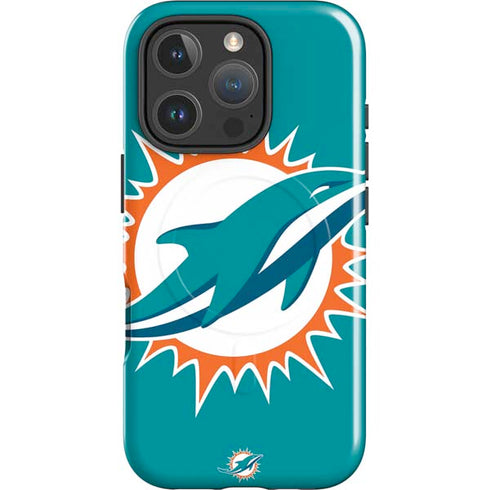 NFL Miami Dolphins Large Logo iPhone 16 Pro Magsafe Impact Case