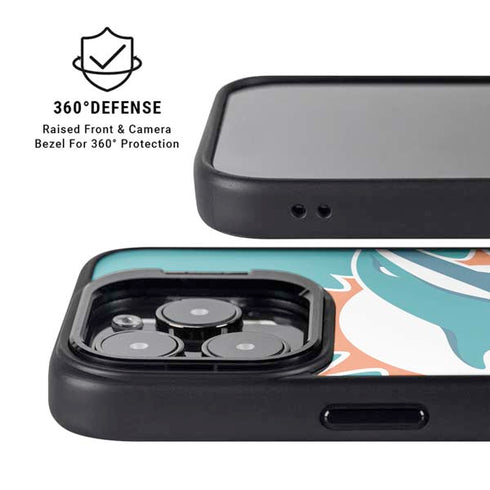 NFL Miami Dolphins Large Logo iPhone 16 Pro Max Kickstand Case