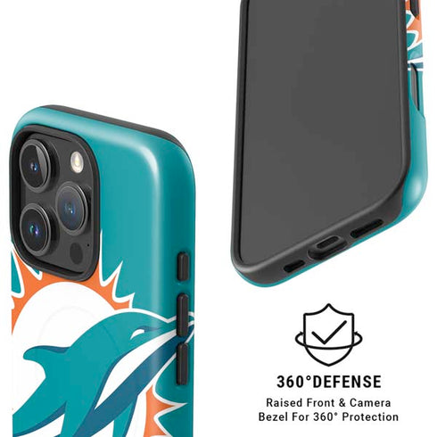 NFL Miami Dolphins Large Logo iPhone 16 Pro Max Magsafe Impact Case