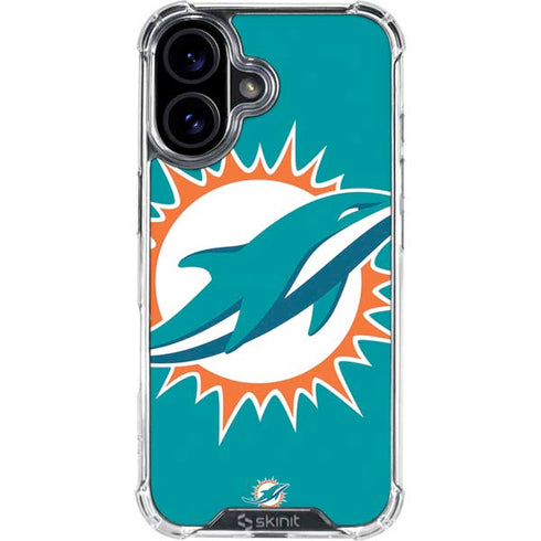 NFL Miami Dolphins Large Logo iPhone 17 Clear Case