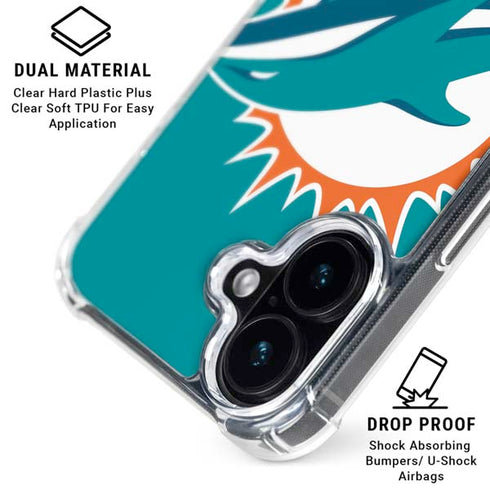 NFL Miami Dolphins Large Logo iPhone 17 MagSafe Case