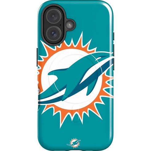 NFL Miami Dolphins Large Logo iPhone 17 Magsafe Impact Case