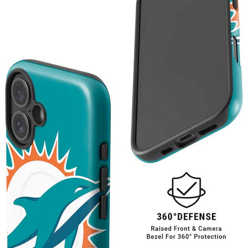 NFL Miami Dolphins Large Logo iPhone 17 Magsafe Impact Case