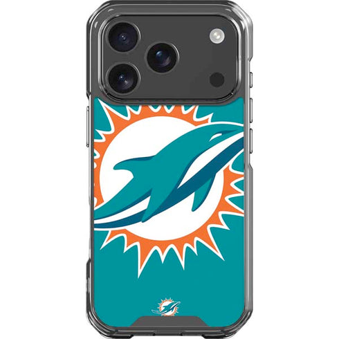 NFL Miami Dolphins Large Logo iPhone 17 Pro Clear Case