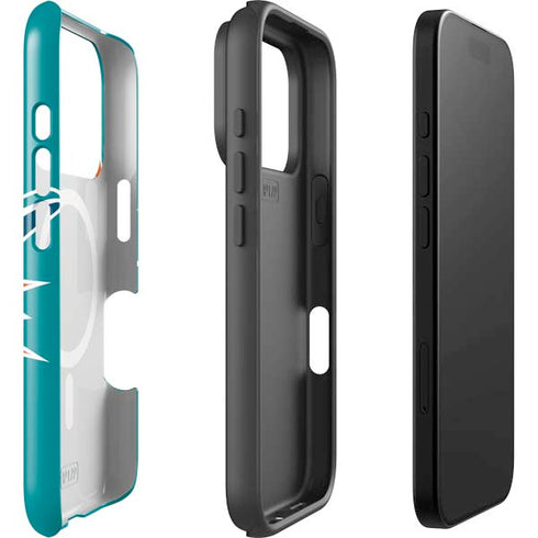 NFL Miami Dolphins Large Logo iPhone 17 Pro Magsafe Impact Case