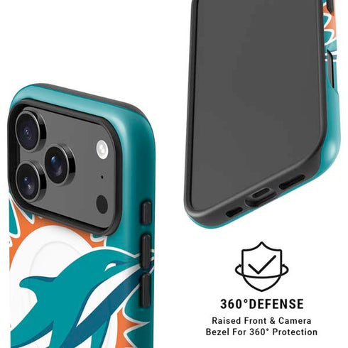NFL Miami Dolphins Large Logo iPhone 17 Pro Magsafe Impact Case
