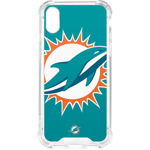 NFL Miami Dolphins Large Logo iPhone XS Clear Case