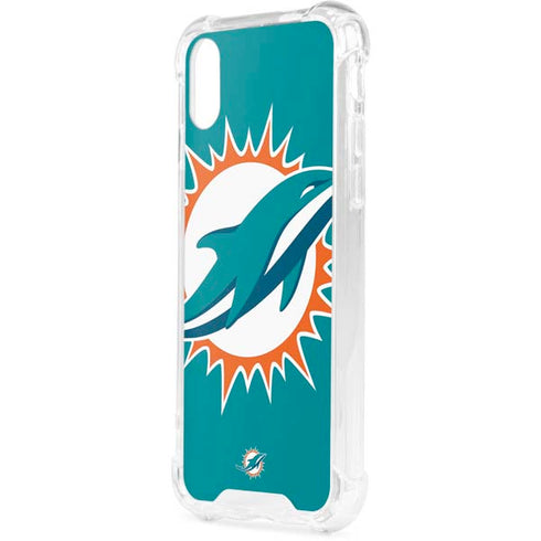 NFL Miami Dolphins Large Logo iPhone XS Clear Case