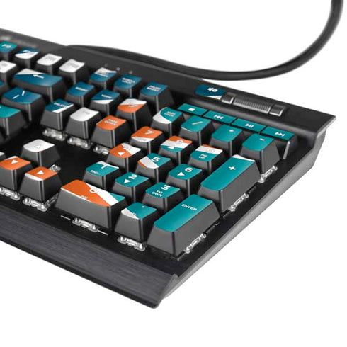 NFL Miami Dolphins Large Logo K95 RGB PLATINUM Mechanical Gaming Keyboard Skin