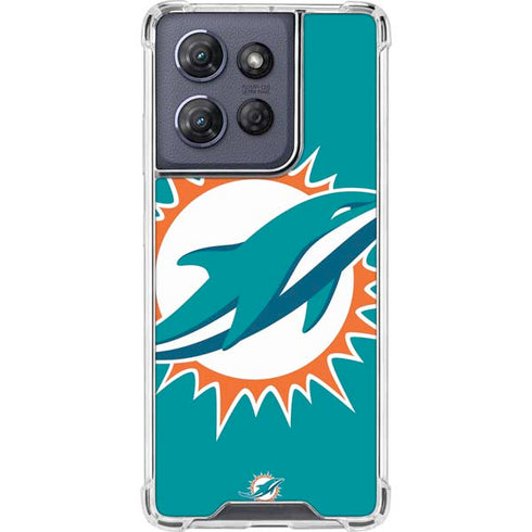 NFL Miami Dolphins Large Logo Moto G 5G (2025) Clear Case