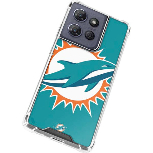 NFL Miami Dolphins Large Logo Moto G Play 5G (2025) Clear Case