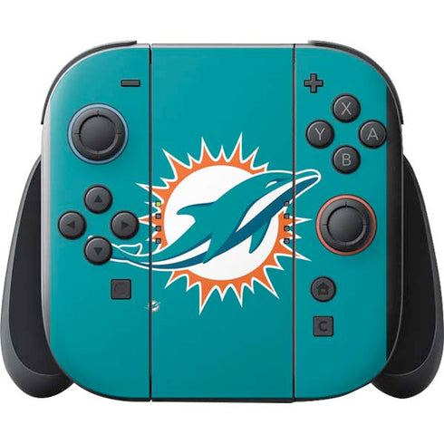NFL Miami Dolphins Large Logo Nintendo Switch 2 (2025) with Joy-Con Skin