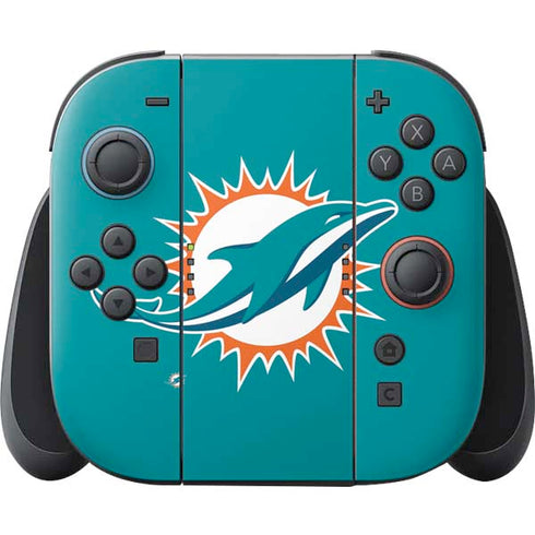 NFL Miami Dolphins Large Logo Nintendo Switch 2 (2025) Joy-Con Controller Skin
